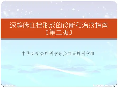 深静脉血栓形成的诊断和治疗指南第二版