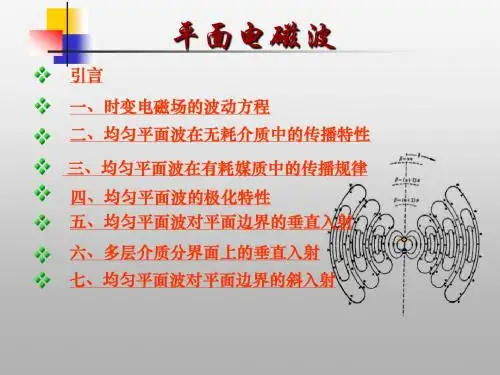 电磁场与电磁波第六章平面电磁波