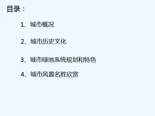 南京绿地系统分析 PPT