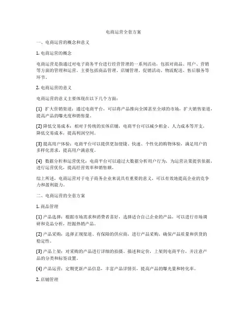 电商运营全套方案