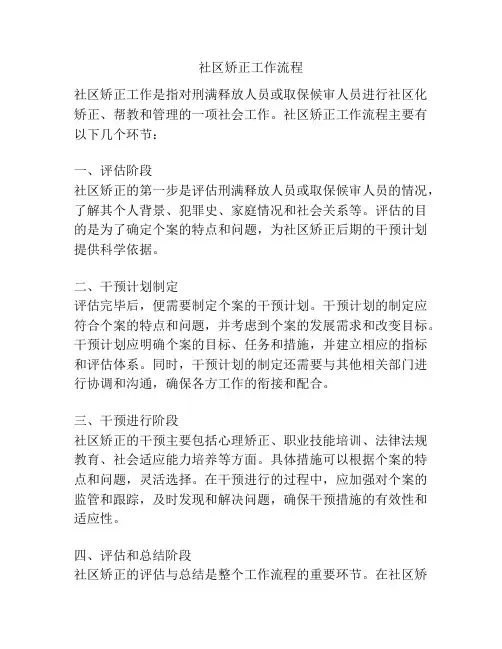 社区矫正工作流程