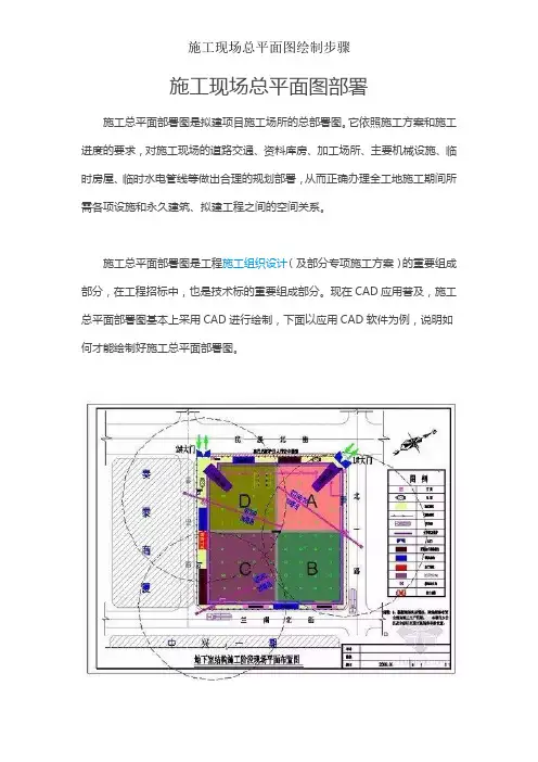 施工现场总平面图绘制步骤