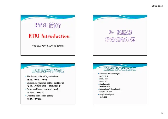 2012-12-06换热器培训HTRIIntroduction