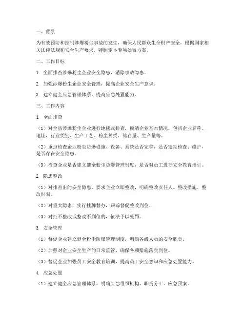 涉爆粉尘专项处置方案