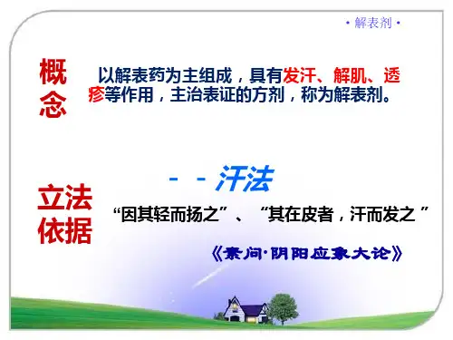 中药药理解表剂
