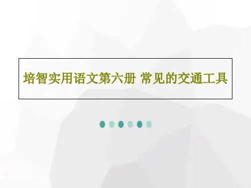 培智实用语文第六册 常见的交通工具共31页文档