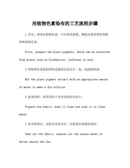 用植物色素染布的工艺流程步骤