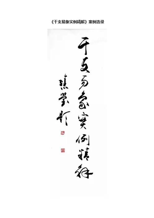 《干支易象实例精解》案例选录