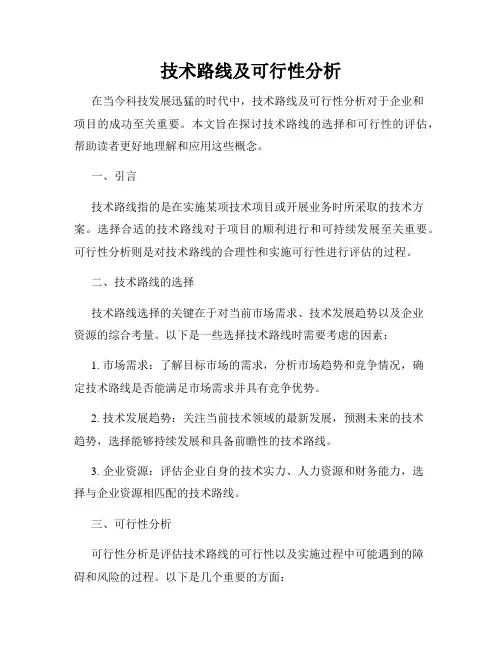 技术路线及可行性分析