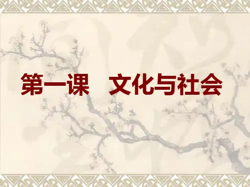人教版高中政治必修三：第一课 文化与社会 (共36张PPT)