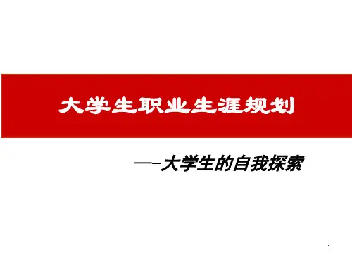 大学生职业生涯规划—自我认知PPT课件