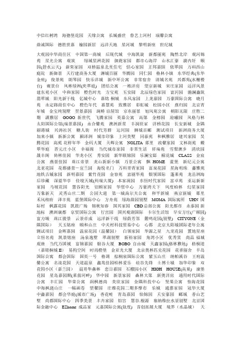 楼盘案名