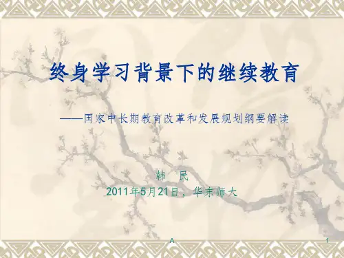 终身学习背景下的继续教育