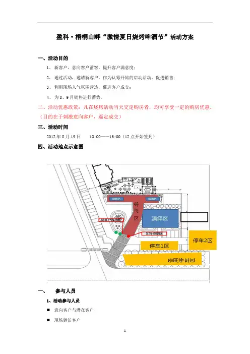 房地产楼盘销售活动夏日烧烤啤酒节活动方案