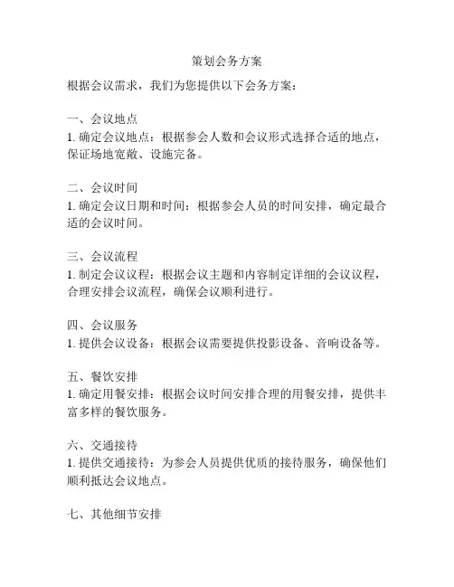 策划会务方案