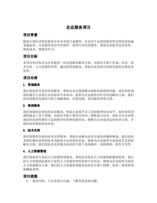 企业服务项目