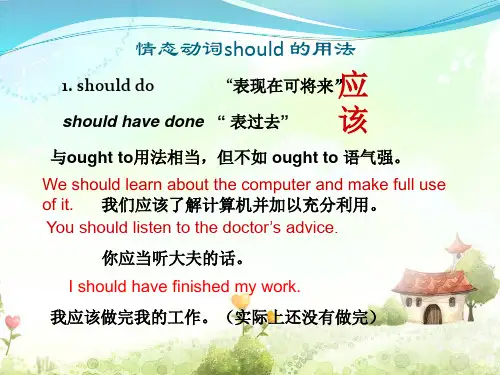 情态动词should的用法