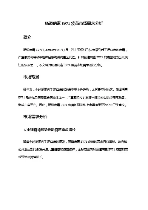 2024年肠道病毒 EV71疫苗市场需求分析