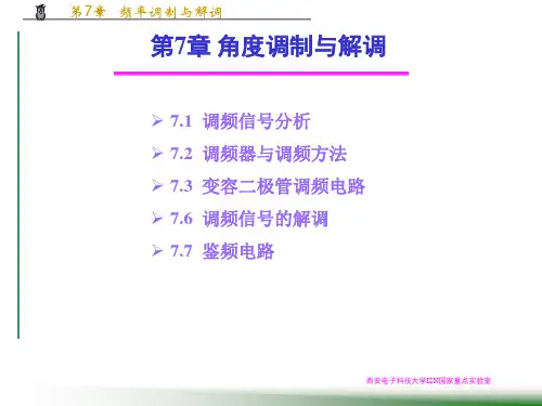 高频电子线第7章频率调制与解调详解