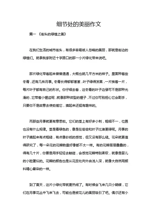 细节处的美丽作文