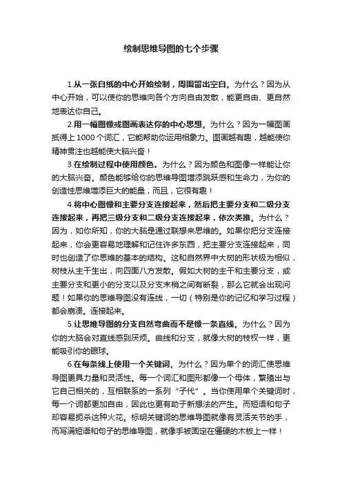 绘制思维导图的七个步骤