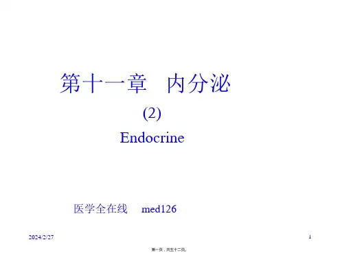 医学知识一内分泌2一下丘脑和垂体的内分泌