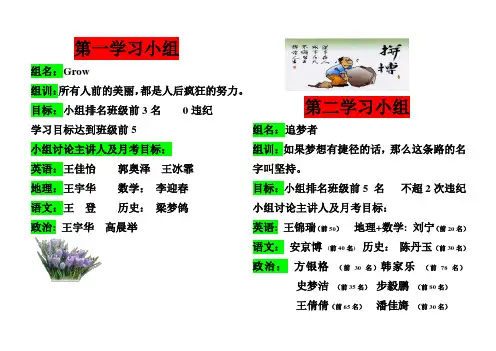 学习小组建设模板