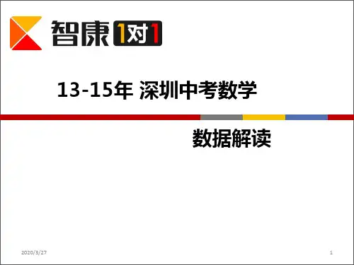 深圳近三年中考数学分析
