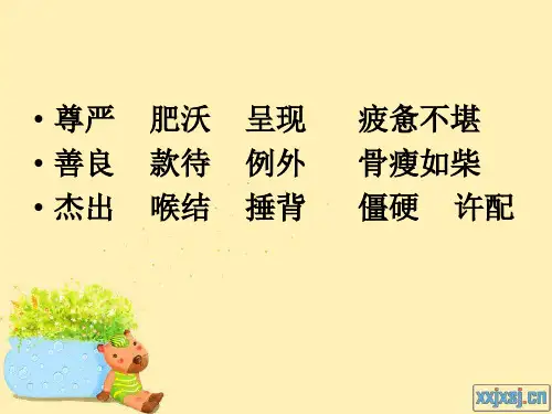 尊严第二课时PPT教学课件