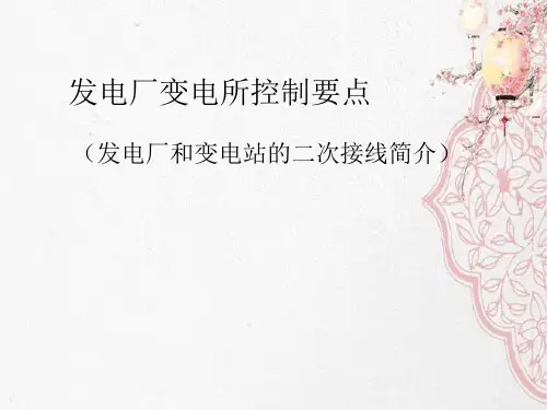 发电厂变电所控制要点—发电厂和变电站的二次接线简介