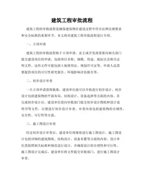 建筑工程审批流程
