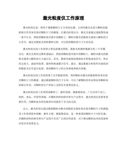 激光粒度仪工作原理