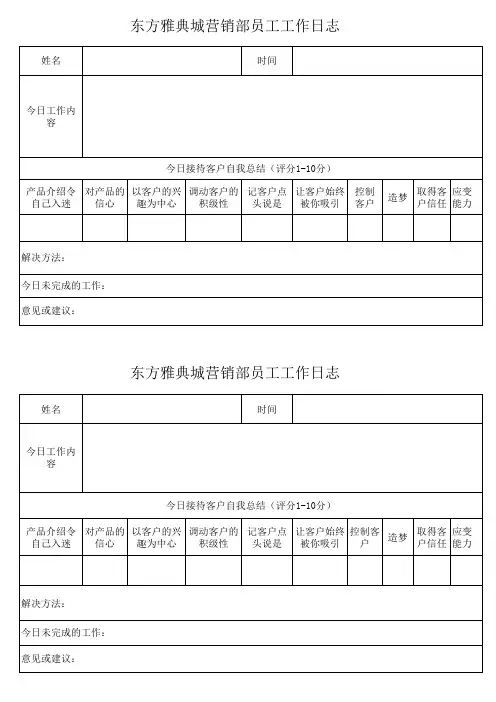 员工工作日志