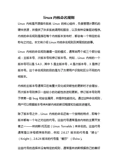 linux内核命名规则