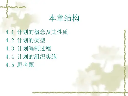 li第四章计划