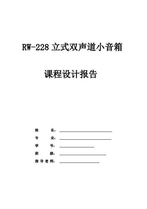 RW-228立式双声道小音箱
