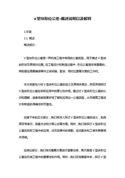 v型块形位公差-概述说明以及解释