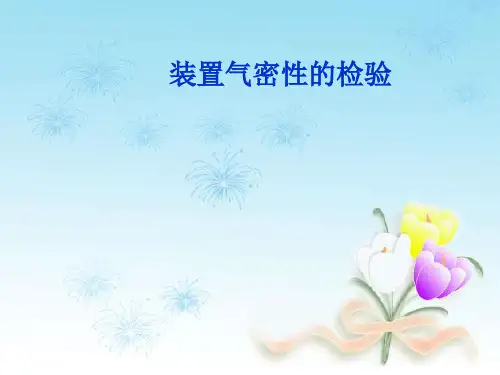 初中化学装置气密性的检验