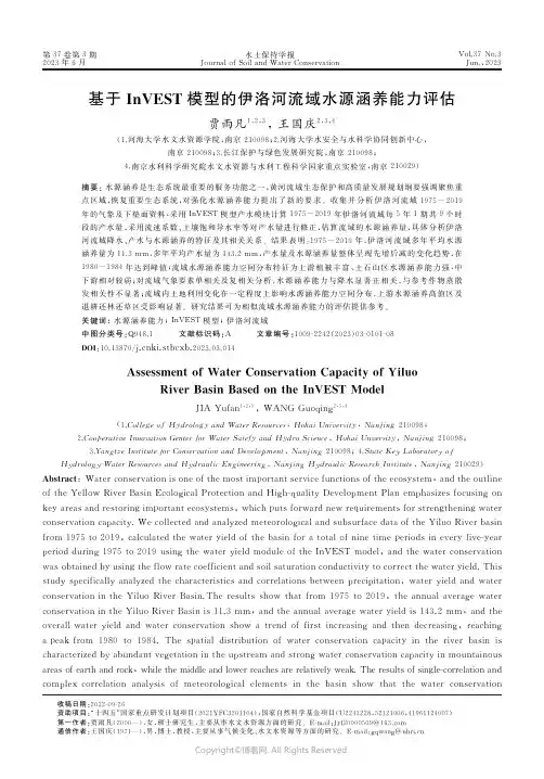 211235487_基于InVEST模型的伊洛河流域水源涵养能力评估