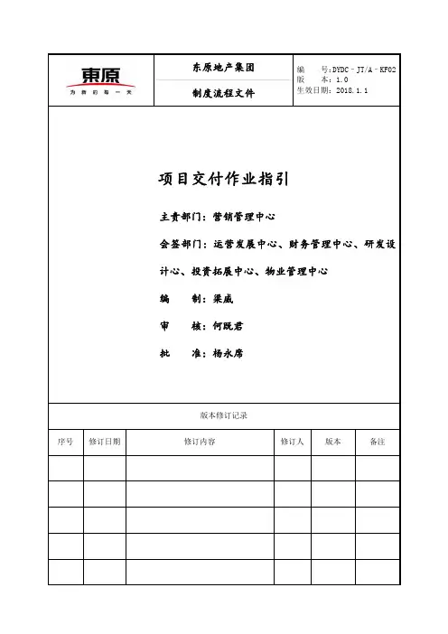 项目交付作业指引
