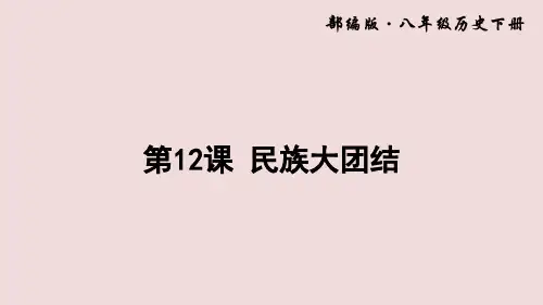 历史八年级下册第四单元民族团结与祖国统一优质课件  (1)