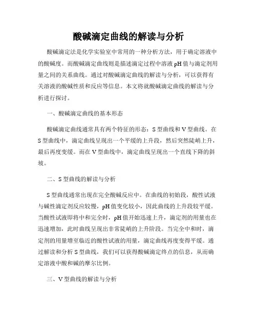 酸碱滴定曲线的解读与分析