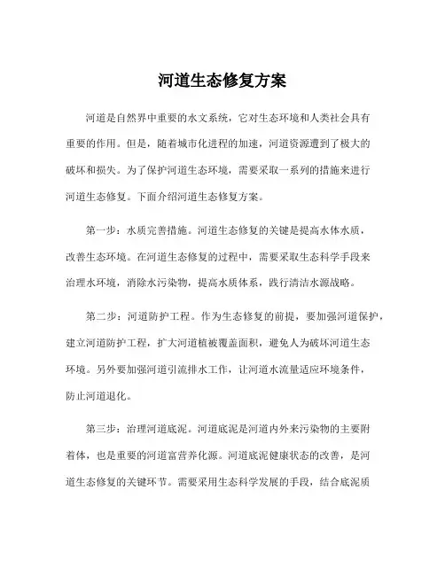 河道生态修复方案