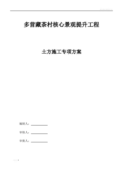 土方施工方案