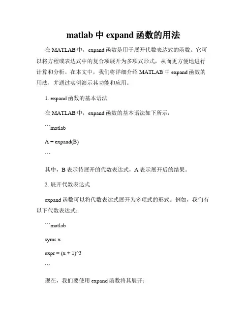 matlab中expand函数的用法