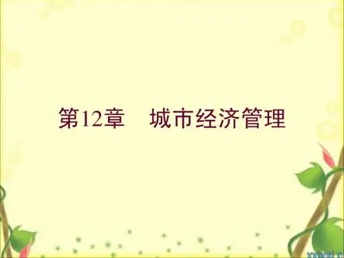 城市经济管理