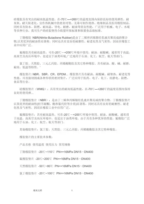 硅橡胶具有突出的耐高低温性能