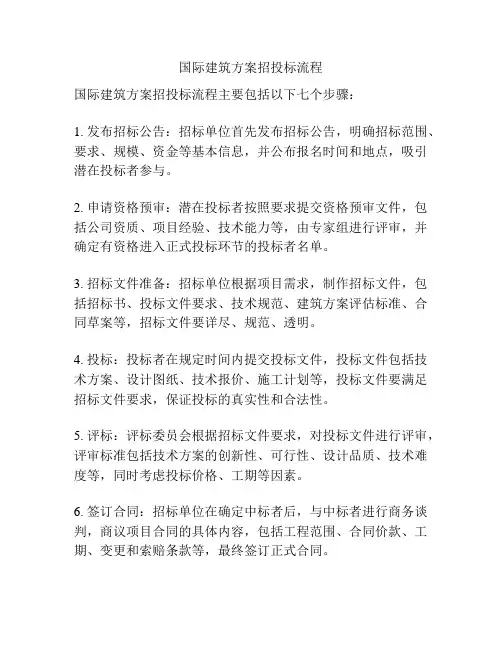 国际建筑方案招投标流程