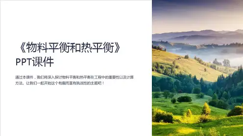 《物料平衡和热平衡》课件