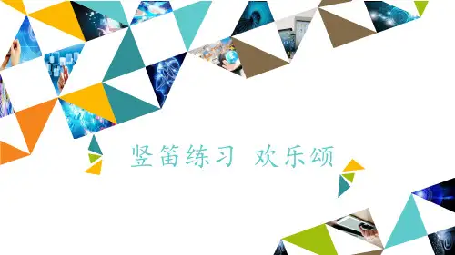 苏少版初中七年级上册音乐(简谱)竖笛练习 欢乐颂_课件1